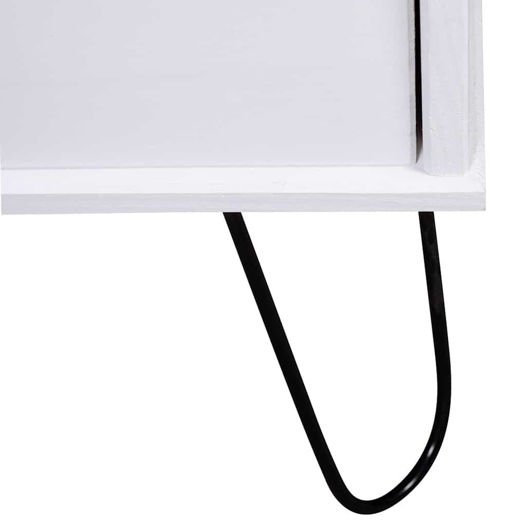 Drawer Cabinet White 119.3x39.5x73.6 cm Solid Pine Wood