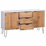 Sideboard New York 130,6 x 43 x 73,6 cm Solid pine wood - Front View