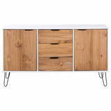 Sideboard New York 130,6 x 43 x 73,6 cm Solid pine wood - Side View