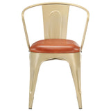 Dining Chairs 6 pcs Brown Real Leather