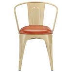 Dining Chairs 6 pcs Brown Real Leather