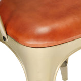 Dining Chairs 6 pcs Brown Real Leather
