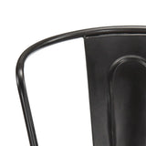 Dining Chairs 4 pcs Brown Real Leather - Rear View