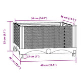 Raised Bed 40x40x23 cm Polypropylene - Low Angle