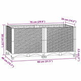 Raised Bed 80x40x38 cm Polypropylene - Low Angle