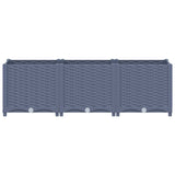 Raised Bed 120x40x38 cm Polypropylene - Side View