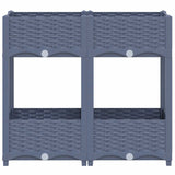 Raised Bed 80x40x71 cm Polypropylene - Side View