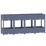 Raised Bed 160x40x71 cm Polypropylene - Front View