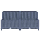 Raised Bed 80x80x38 cm Polypropylene - Side View