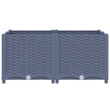 Raised Bed 80x80x38 cm Polypropylene - Side View