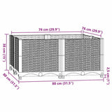 Raised Bed 80x80x38 cm Polypropylene - Close-Up Angle