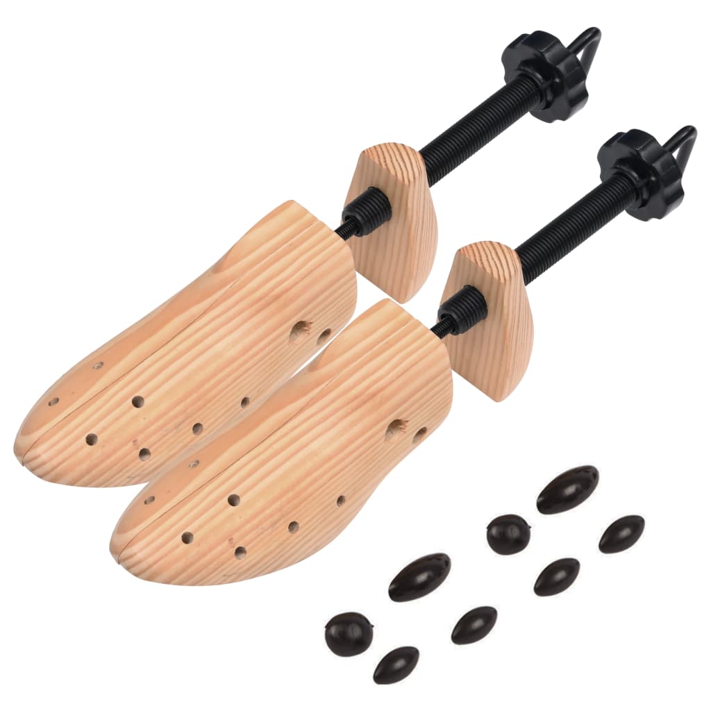 Shoe Trees 2 Pairs Size 36-40 Solid Wood Pine