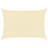 Sunshade Sail 160 g/mÂ² Cream 4x5 m HDPE - Front View