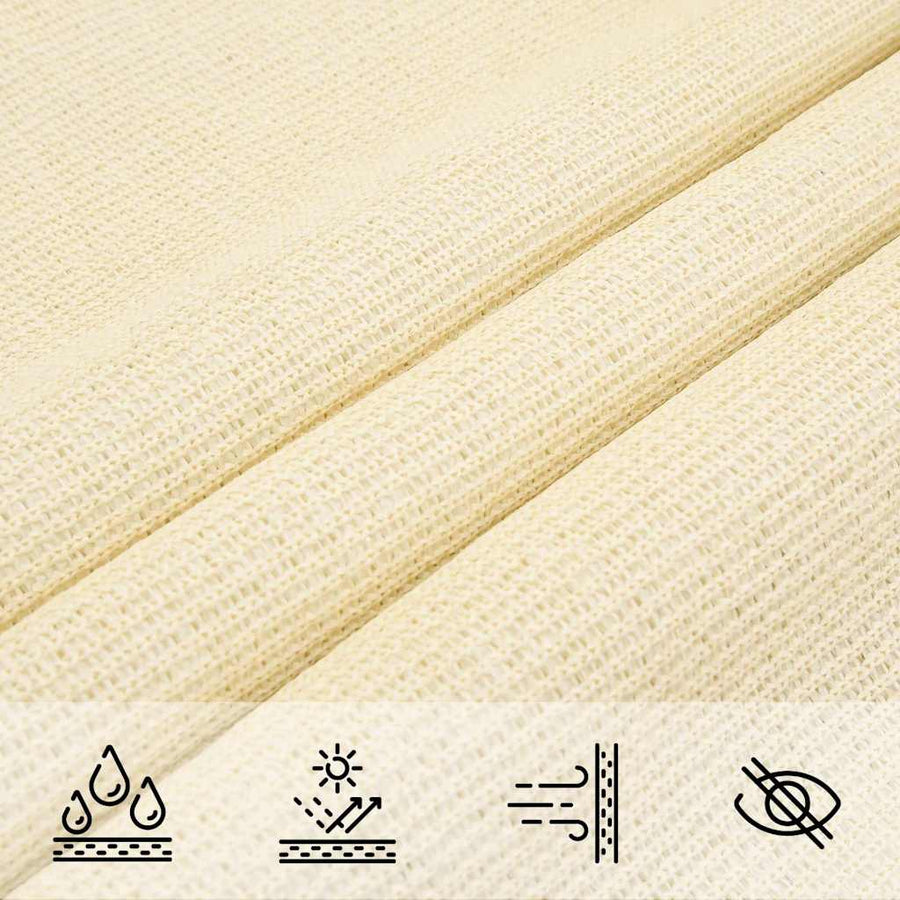 Sunshade Sail 160 g/mÂ² Cream 4x5 m HDPE