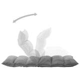 Folding Floor Chair Light Grey Fabric
