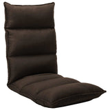 Folding Floor Chair Brown Fabric