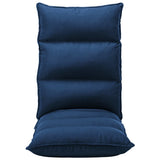 Folding Floor Chair Blue Fabric