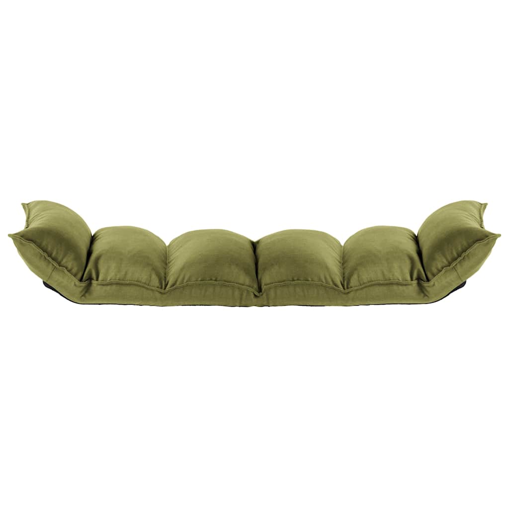 Folding Floor Chair Green Fabric