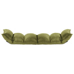 Folding Floor Chair Green Fabric