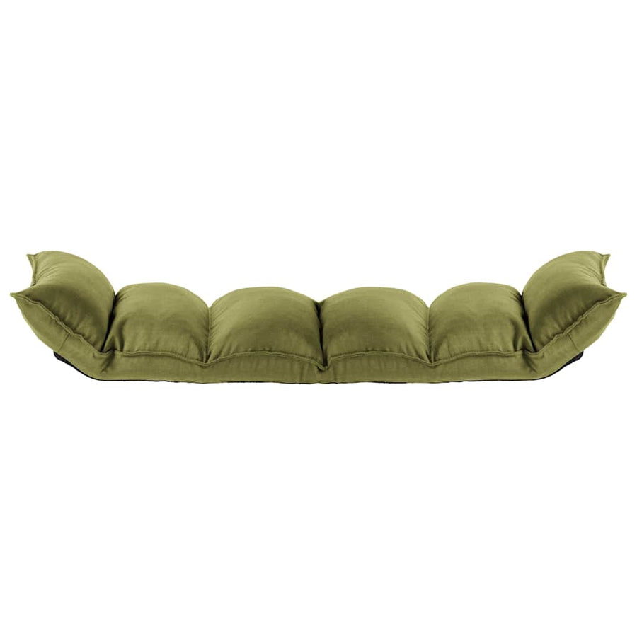 Folding Floor Chair Green Fabric