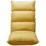 Folding Floor Chair Mustard Yellow Fabric