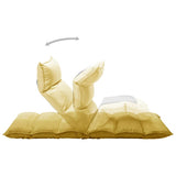 Folding Floor Chair Mustard Yellow Fabric