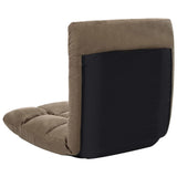 Folding Floor Chair Taupe Microfibre - 45-Degree Angle