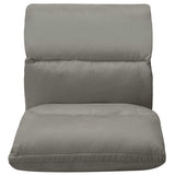 Folding Floor Chair Dark Grey Microfibre - 45-Degree Angle