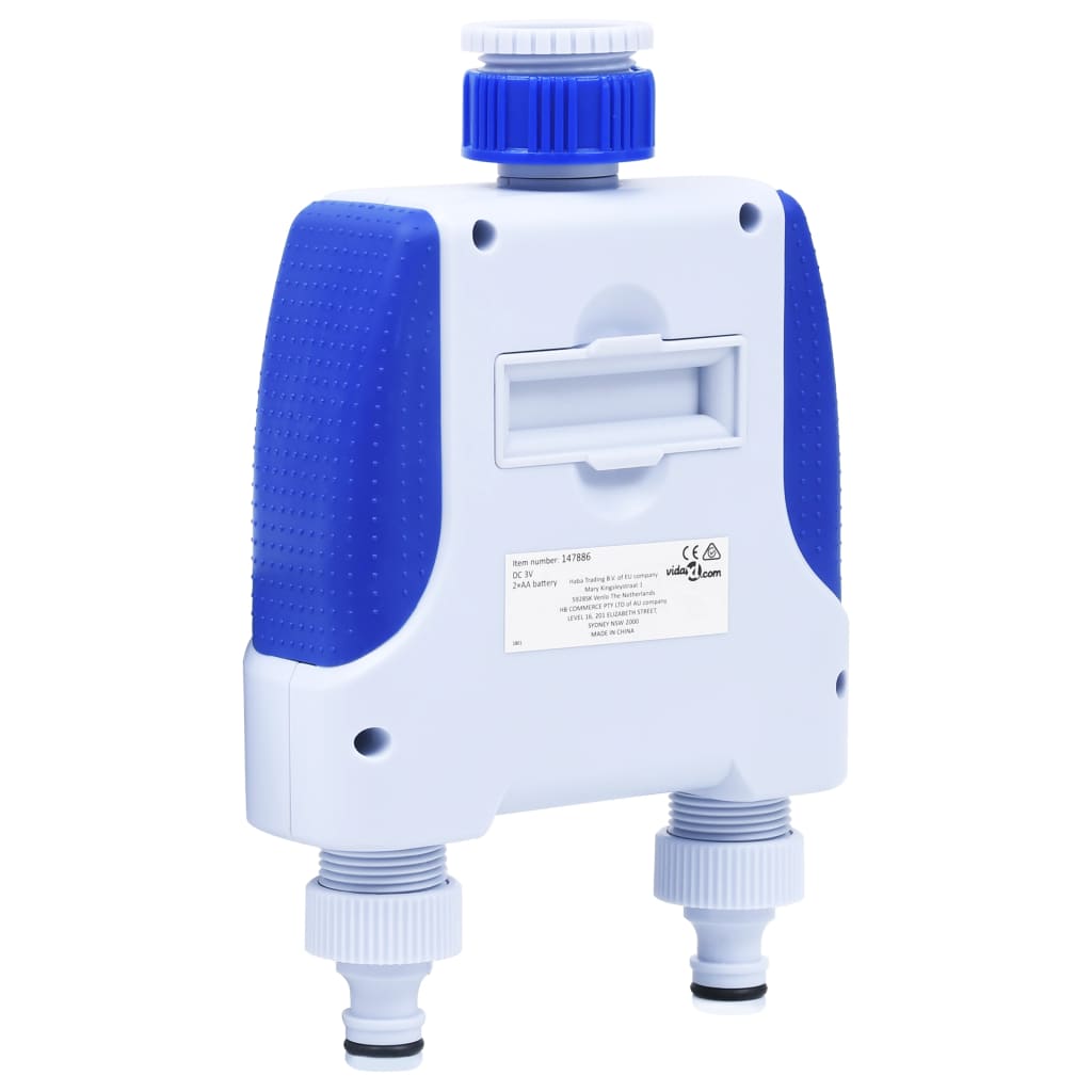 Electronic Dual Outlet Water Timer With Rain Delay