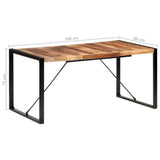 Dining Table 160x80x75 cm Solid Wood - Rear View