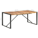 Dining Table 180x90x75 cm Solid Wood - Rear View