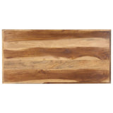 Dining Table 120x60x75 cm Solid Wood with Honey Finish - Top-Down View