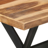 Dining Table 120x60x75 cm Solid Wood with Honey Finish - 45-Degree Angle