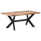 Dining Table 180x90x75 cm Solid Wood with Honey Finish - Close-Up Angle