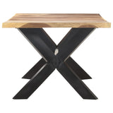 Dining Table 200x100x75 cm Solid Wood with Honey Finish - Side View