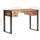 Desk 110x50x76 cm Solid Wood - Rear View