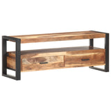 TV Cabinet 120x35x45 cm Solid Wood with Honey Finish - Extra Image