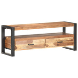 TV Cabinet 120x35x45 cm Solid Wood with Honey Finish
