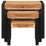 Nesting Tables 3 pcs Solid Wood