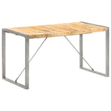 Dining Table 140x70x75 cm Solid Wood Mango - Low Angle