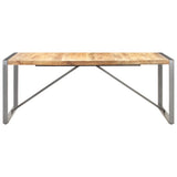 Dining Table 200x100x75 cm Solid Wood Mango - Front View