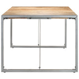 Dining Table 220x100x75 cm Solid Wood Mango - Side View