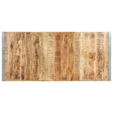 Dining Table 220x100x75 cm Solid Wood Mango - Top-Down View