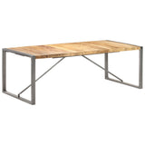Dining Table 220x100x75 cm Solid Wood Mango - Low Angle