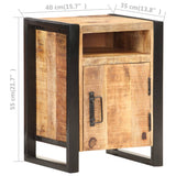 Bedside Cabinet 40x35x55 cm Solid Wood Mango - Rear View