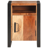 Bedside Cabinet 40x35x55cm Solid Acacia Wood - Front View