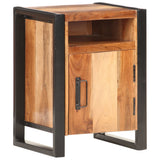 Bedside Cabinet 40x35x55cm Solid Acacia Wood - Close-Up Angle