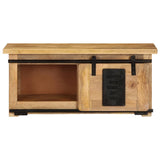 TV Cabinet 90x35x40 cm Solid Wood Mango - Front View