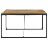 Dining Table 140x140x75 cm Solid Wood Mango - Side View