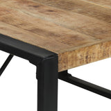 Dining Table 140x140x75 cm Solid Wood Mango - Top-Down View